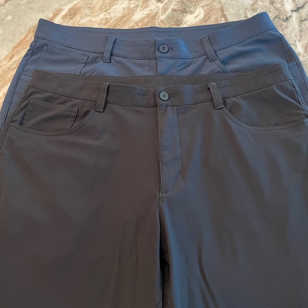 90 Degrees Mens Slack Pants Tricot Prime Time Pants 36x30 Bundle Black and Navy